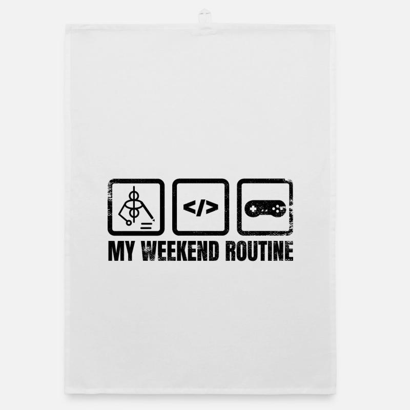 Game Designer Wochenendroutine Organic Geschirrtuch