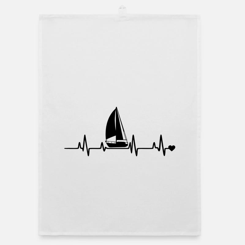 Segelboot Organic Geschirrtuch
