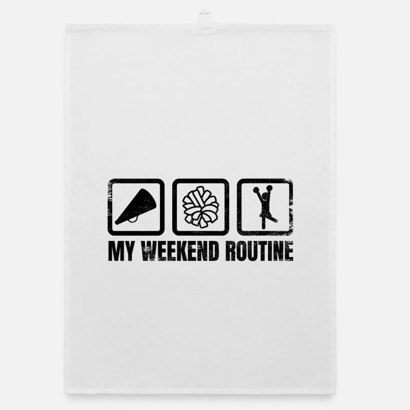 Cheerleading Weekend Organic dish towel