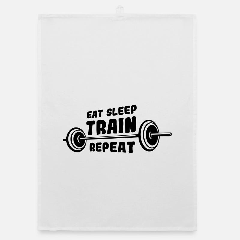 Bodybuilder Spruch Organic Geschirrtuch