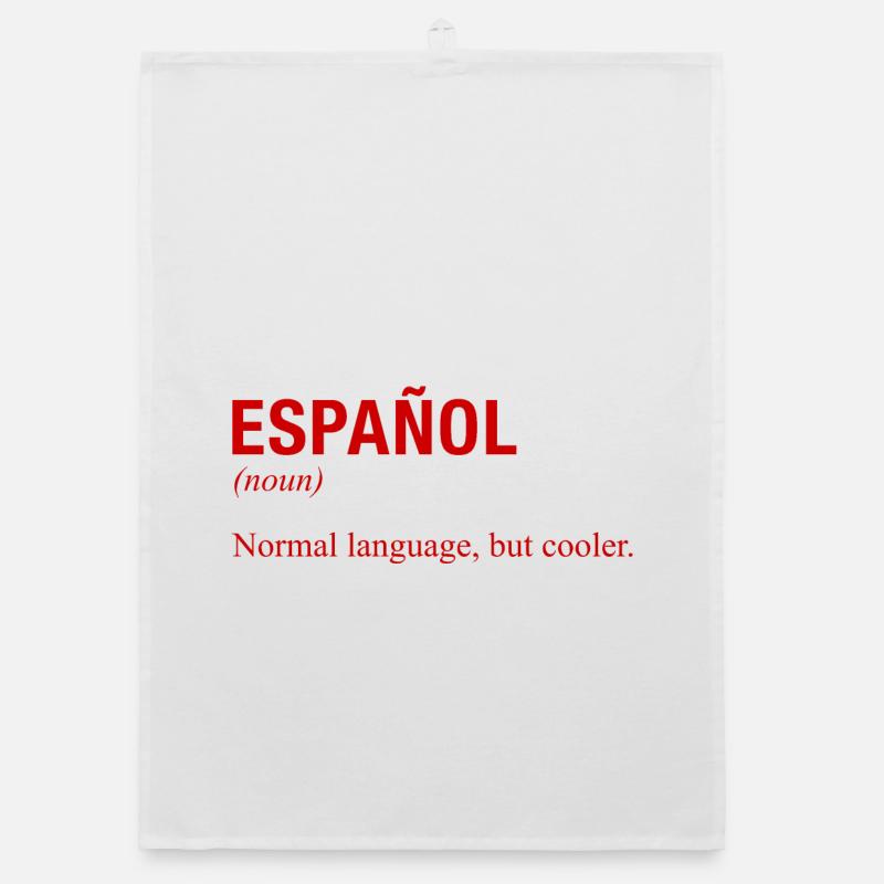 ESPAGNOL Langue espagnole Espagnol Español Espagne - Torchon bio - blanc