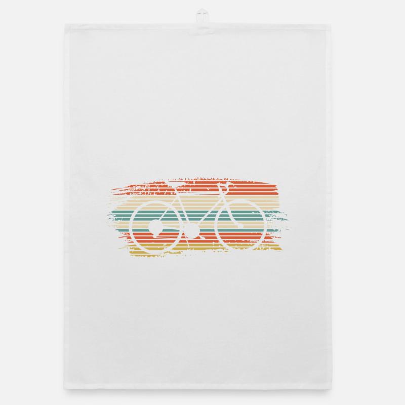 Rainbow Striped Bicycle Organic dish towel