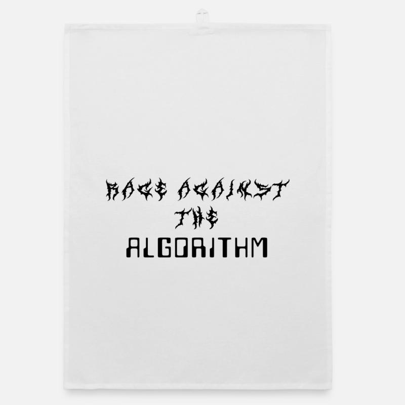 Rage against the Algorithm - Organic Geschirrtuch - Weiß