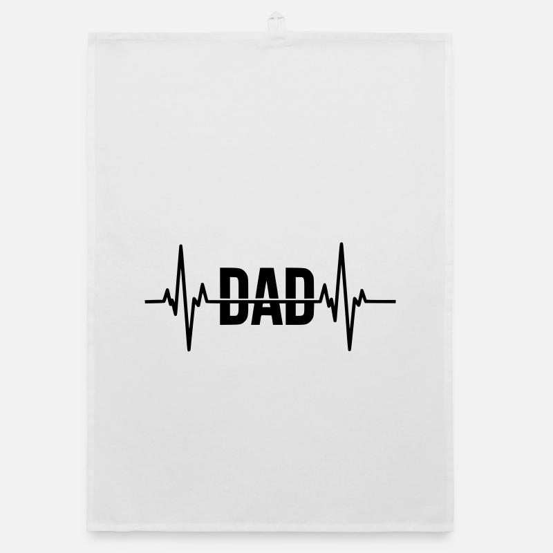 Dad Heartbeat – Father Gift Organic dish towel