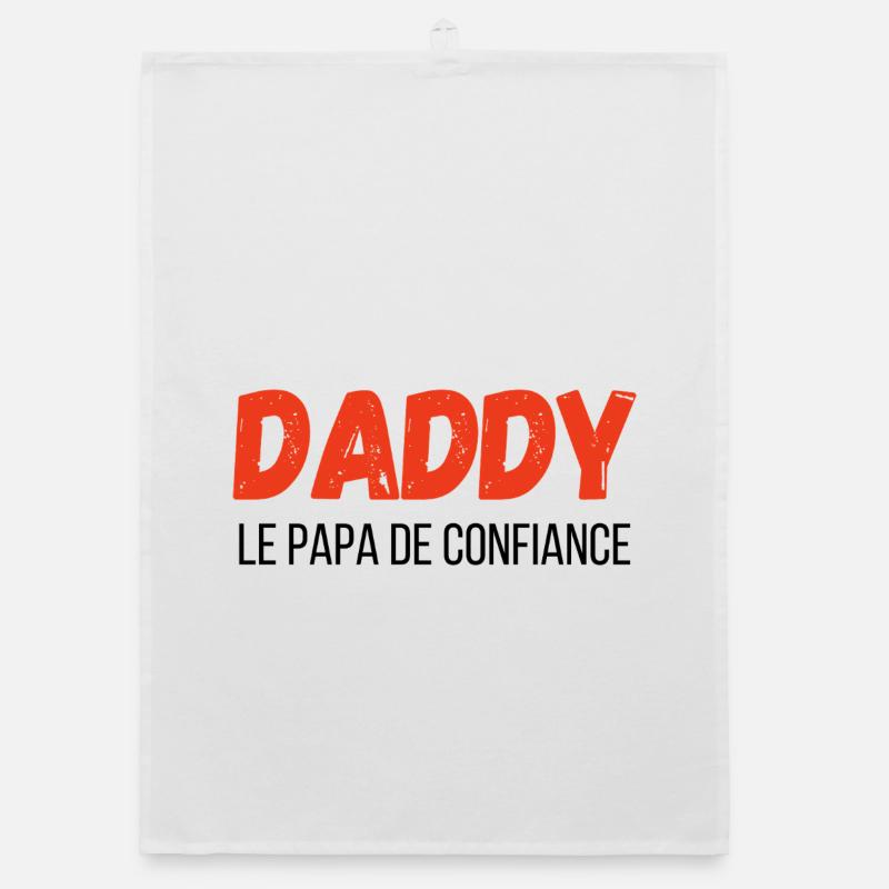 Daddy, der vertraute Papa – Geschenkidee Organic Geschirrtuch