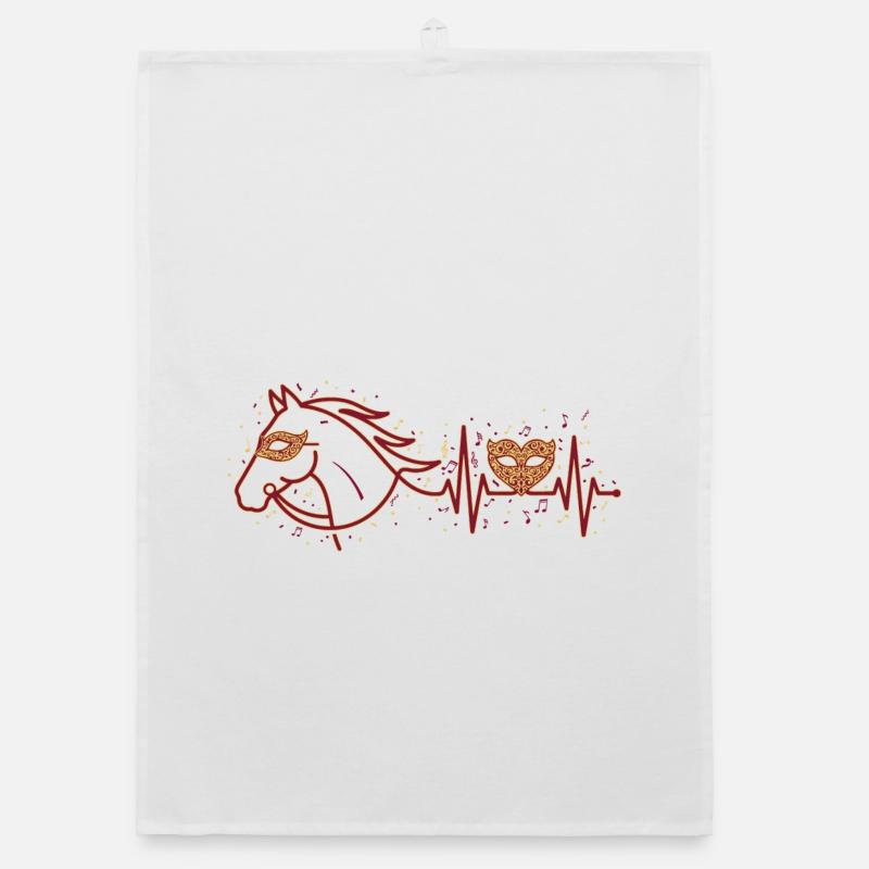 Carnaval, Cavalier de Carnaval, battement de cœur de cheval Torchon bio