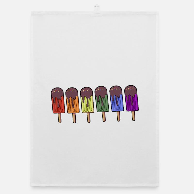 Regenbogen-Eis am Stiel Parade Organic Geschirrtuch