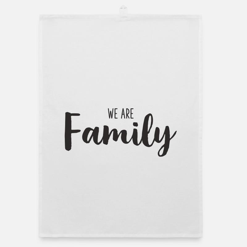 We Are Family – Liebevolles Statement Textdesign Organic Geschirrtuch