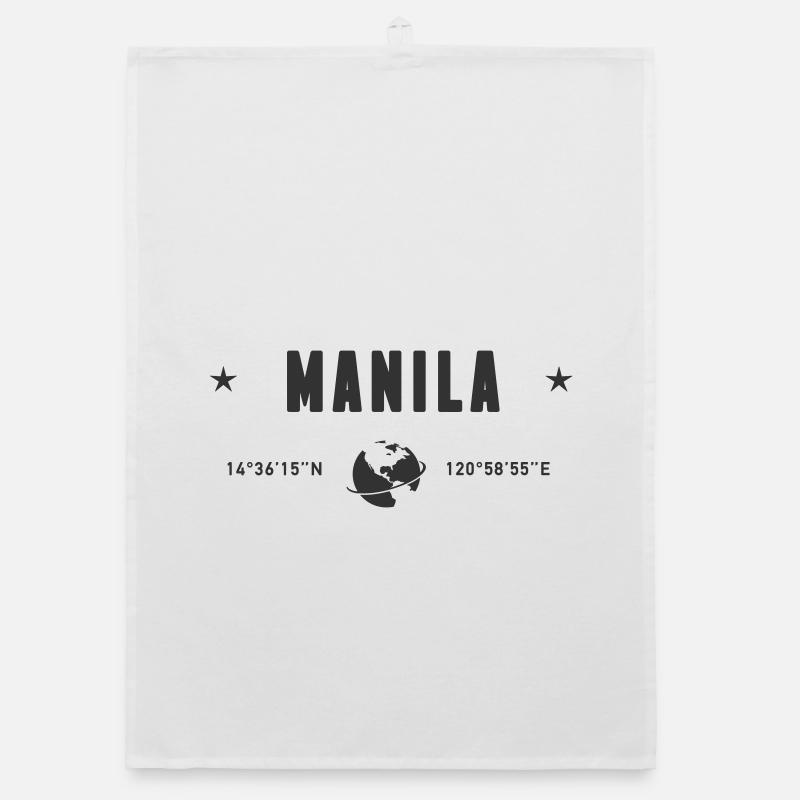 Manila Philippines Coordinates Planet Earth Organic dish towel