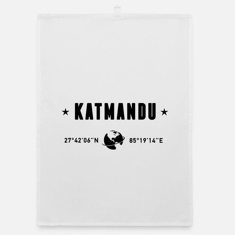 Katmandou, Népal, coordonnées : planète Terre Torchon bio