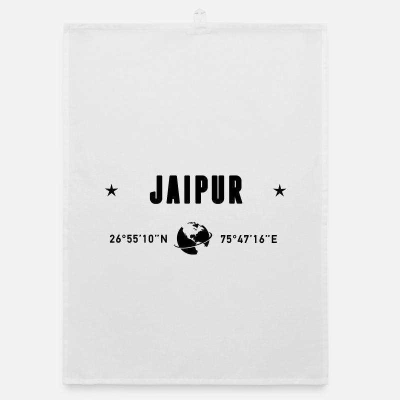 Jaipur India Coordinates Planet Earth Organic dish towel