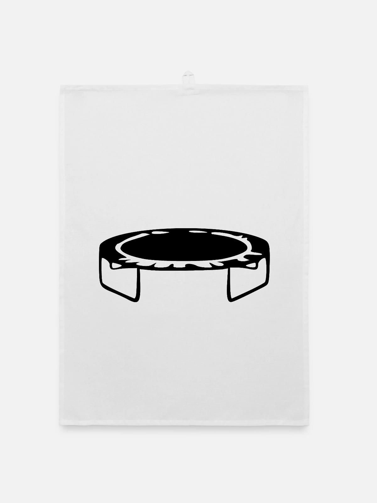 Trampolin springen Geschenk - Organic Geschirrtuch - Weiß - Vorne