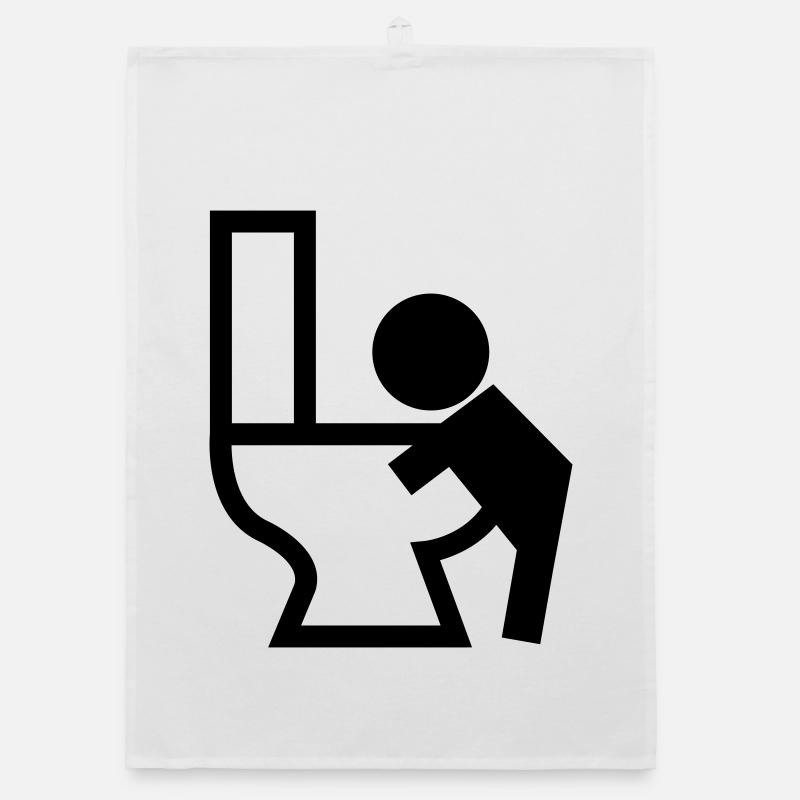 Vomiting Puck Sick Organic dish towel