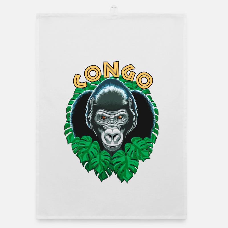 Congo gorilla Organic dish towel