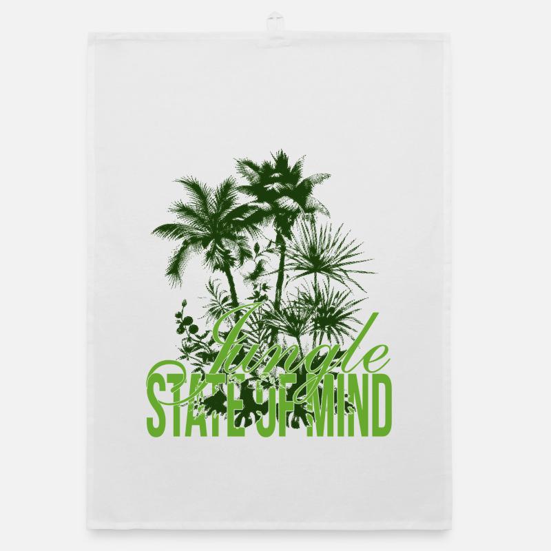 Jungle State of Mind – Palm Tree Design Organic dish towel
