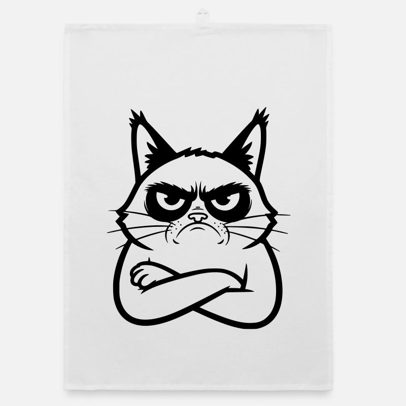 Illustration de dessins dessinés en dessins dessinés de lignes de chat Torchon bio