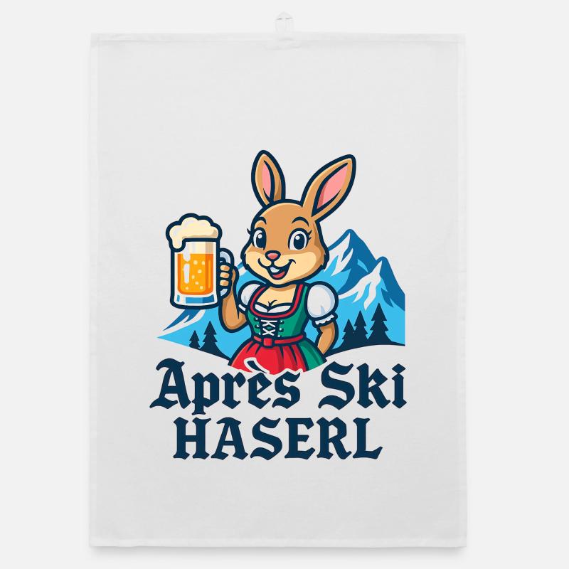 Apres Ski Haserl Dirndl Bier Organic Geschirrtuch