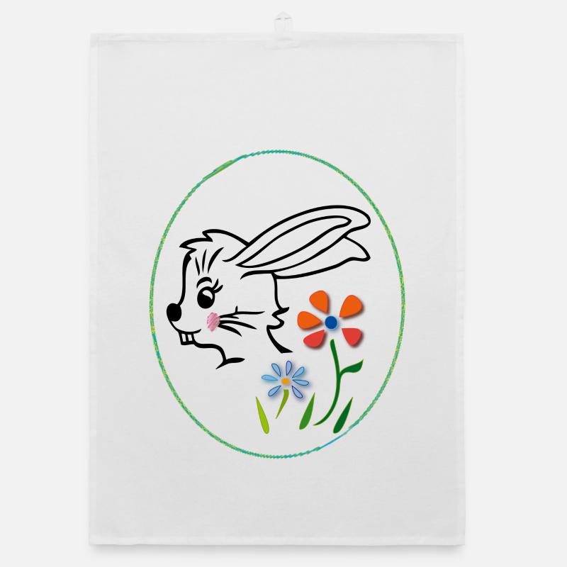 Easter Bunny Organic dish towel