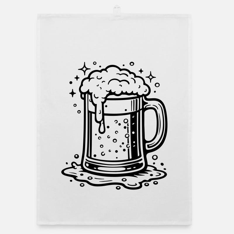 Bierglas Symbol Bier Organic Geschirrtuch