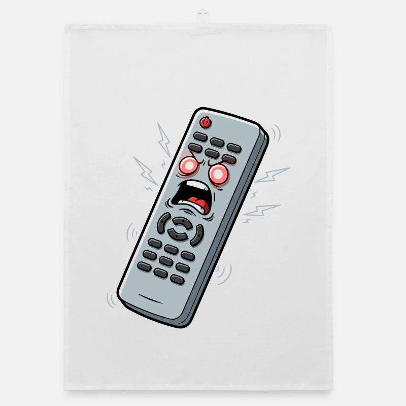 Screaming Remote Control Cartoon Organic dish towel