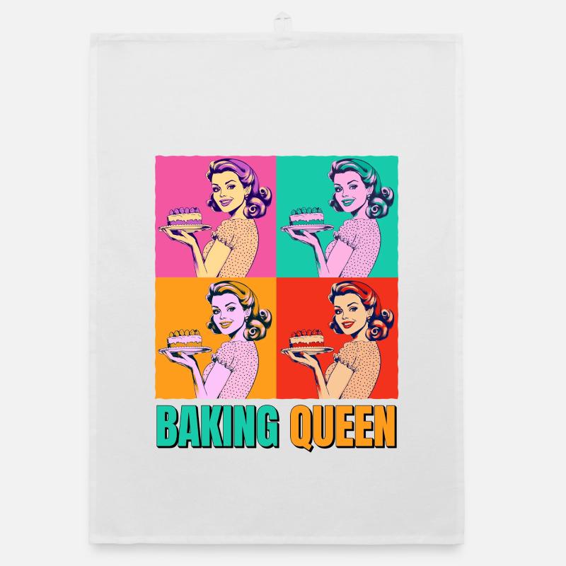 Cuisson Gâteau Cuisson Reine Cuisson Fée Boulanger Pop Art Torchon bio