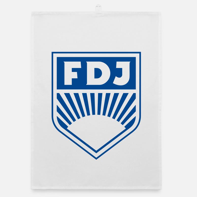 FDJ - Freie Deutsche Jugend Abzeichen (einfarbig) Organic Geschirrtuch