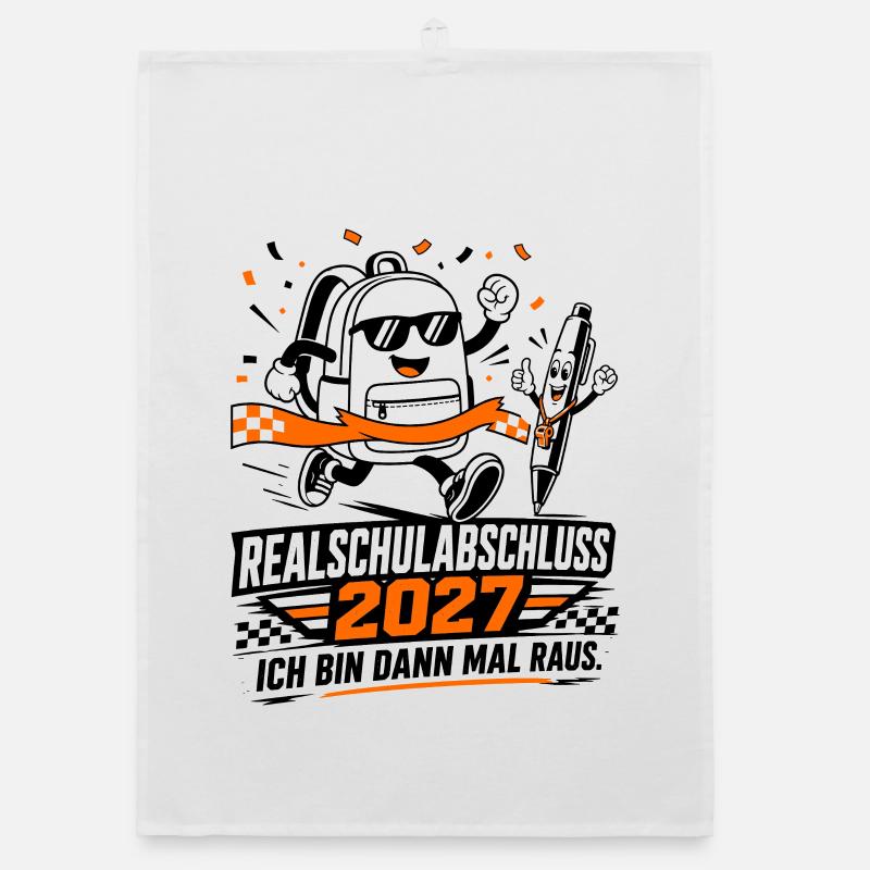 Realschulabschluss 2027, ich bin dann mal raus. Organic Geschirrtuch