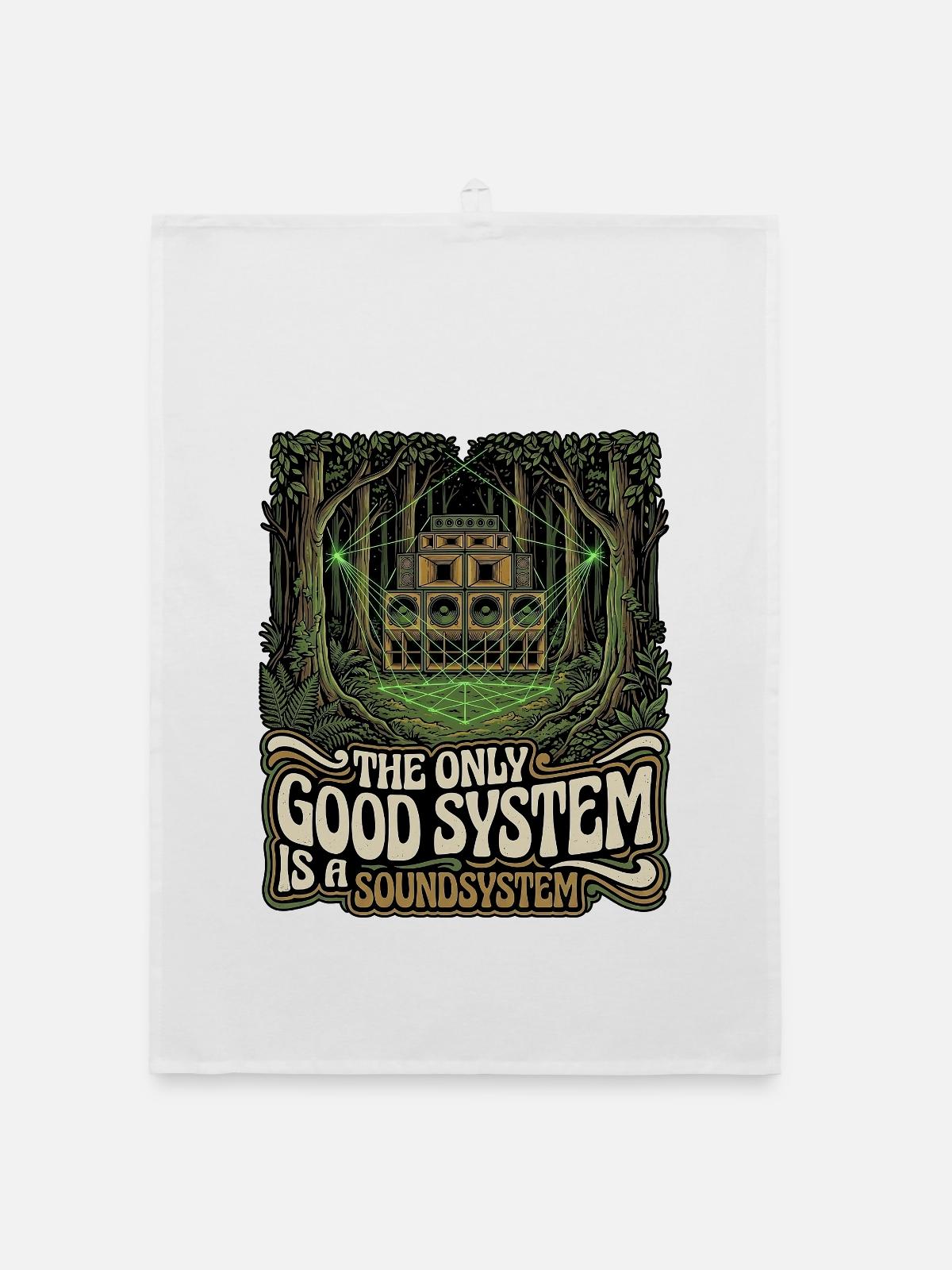 The Only Good Soundsystem - Organic Geschirrtuch - Weiß - Vorne