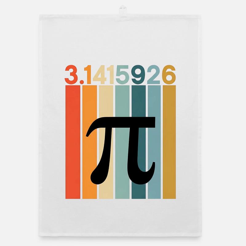 Pi Day Math Numbers Organic dish towel