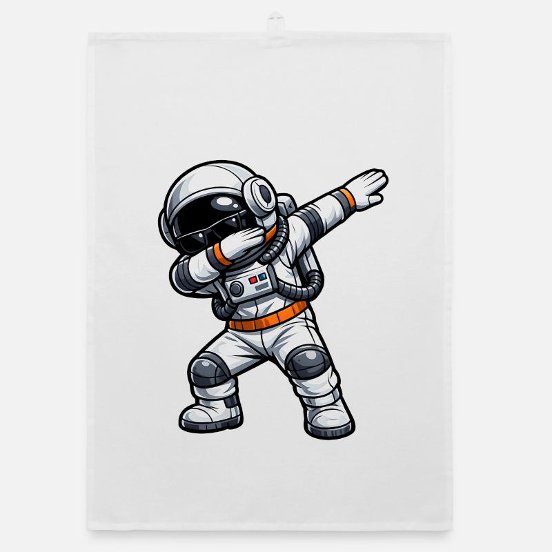 Dabbing Astronaut Organic Geschirrtuch
