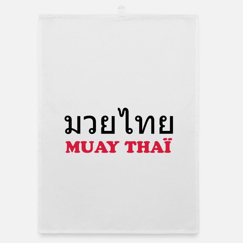 Muay Thai (V) Organic dish towel