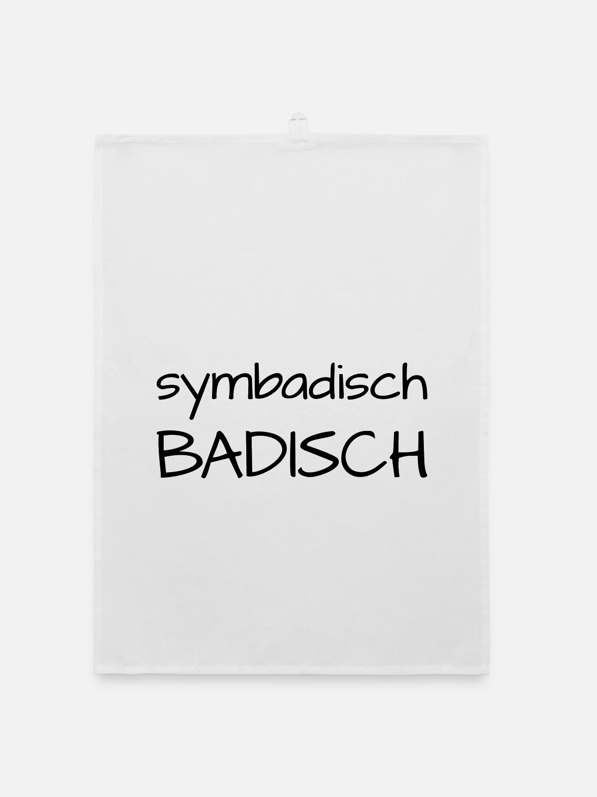 Symbadisch Badisch - Organic Geschirrtuch - Weiß - Vorne