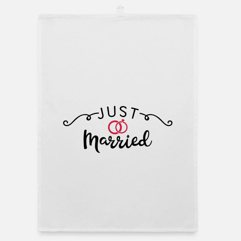 just married Organic dish towel