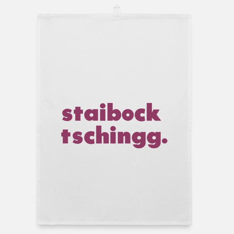 staibocktschingg. - Organic Geschirrtuch - Weiß