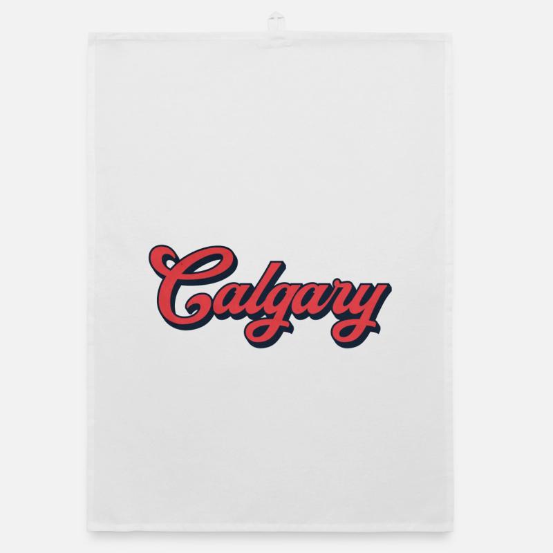 Calgary Lettering Canada – Retro Typography Organic dish towel