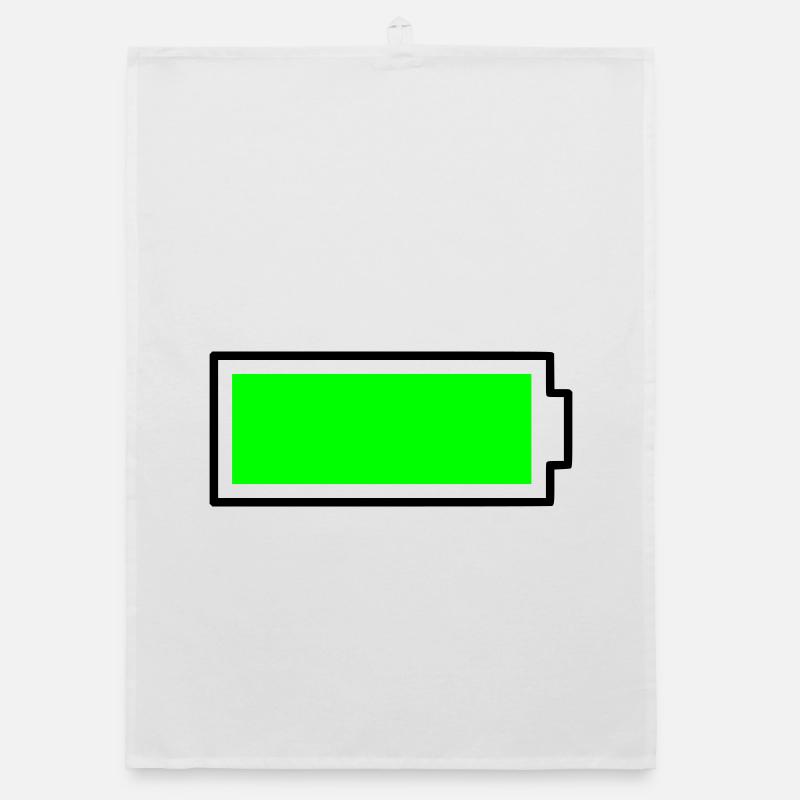 Batterie de conception de bloc vert néon pleine énergie Torchon bio