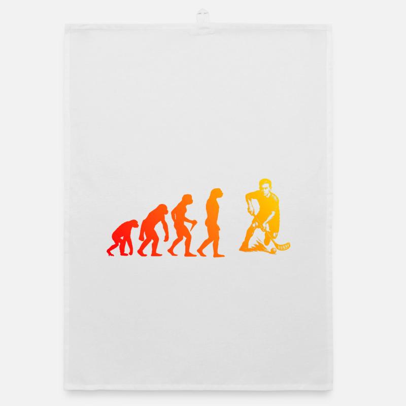 Modern Floorball Artwork Organic dish towel