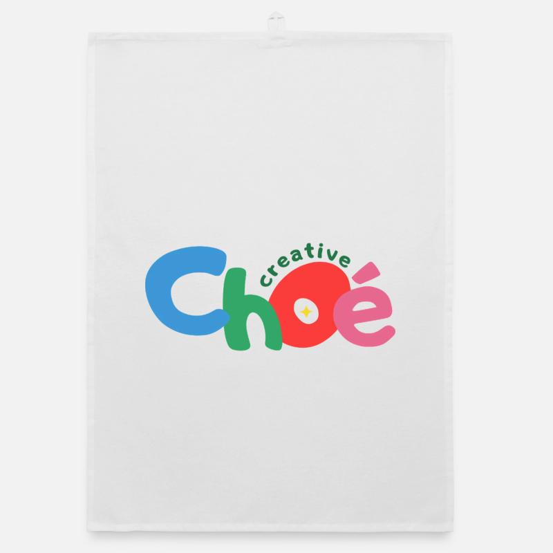 Choe Kreativtext - Organic Geschirrtuch - Weiß
