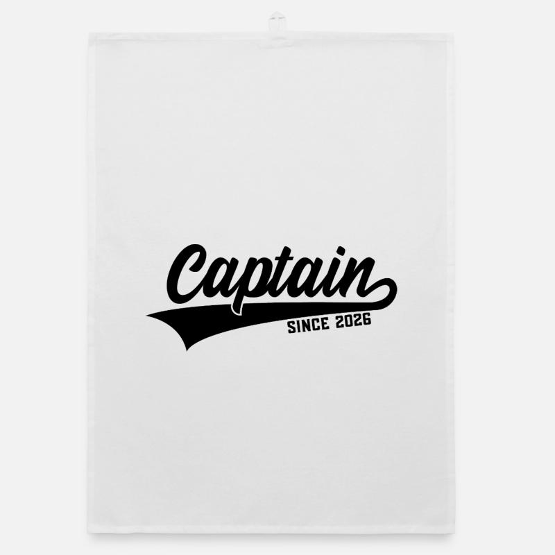 CAPTAIN 2026 CAPTAIN SINCE 2026 Organic dish towel