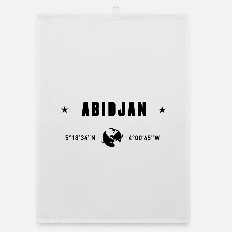 Abidjan Ivory Coast Coordinates Earth Organic dish towel