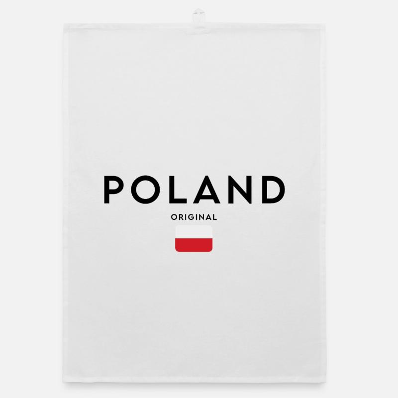 Fierté polonaise, design minimaliste et élégant Torchon bio