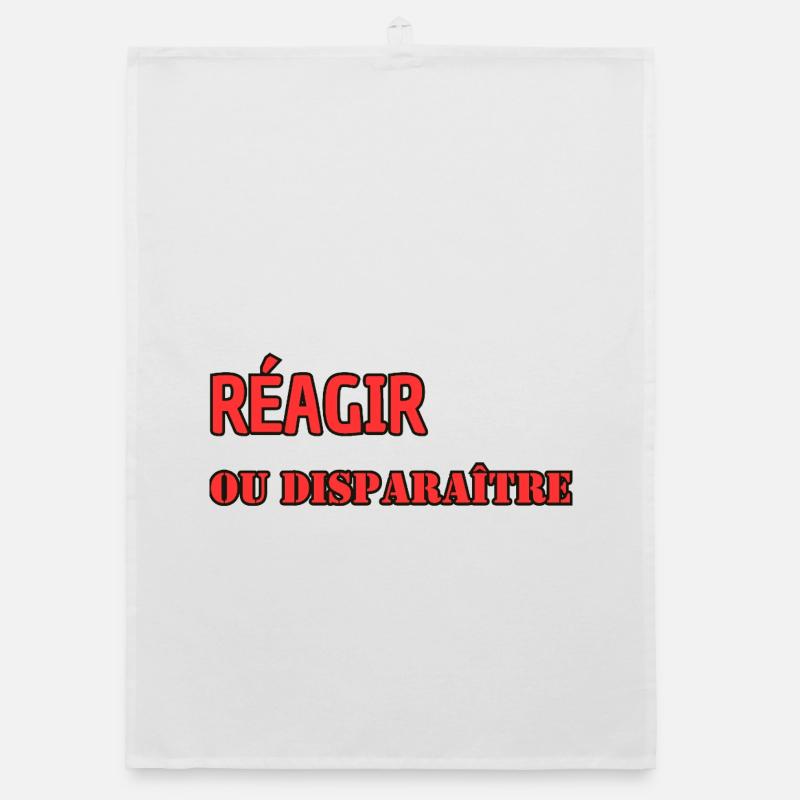React or disappear Organic dish towel