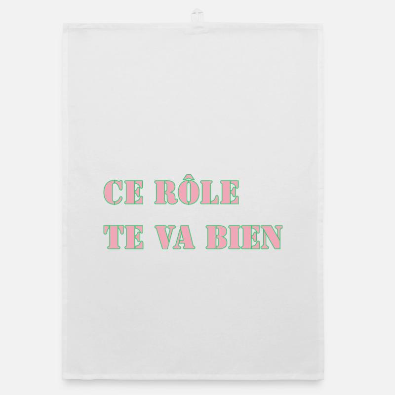 DIESE ROLLE PASST GUT ZU DIR Organic Geschirrtuch