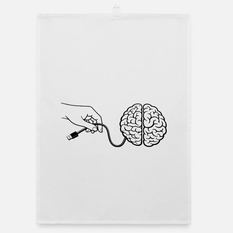 Brain Head Cable Connector Artificial Intelligence Organic dish towel