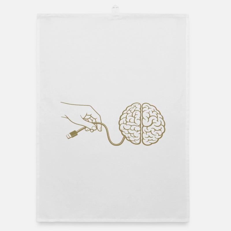 Connecteur de câble Brain Head Intelligence Intelligence artificielle Torchon bio