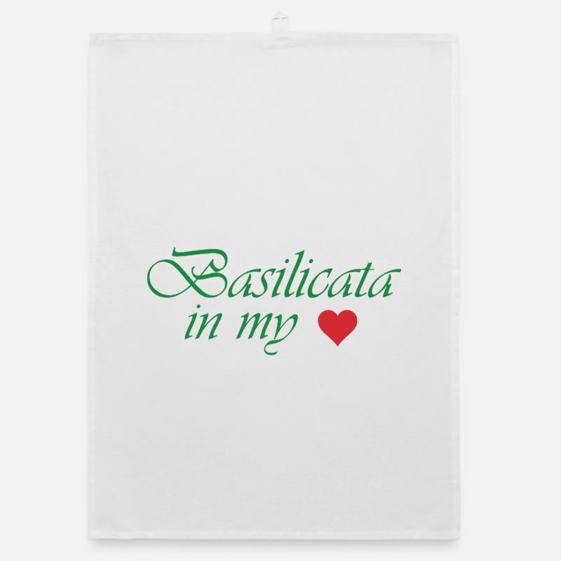 Basilicate dans mon cœur Torchon bio