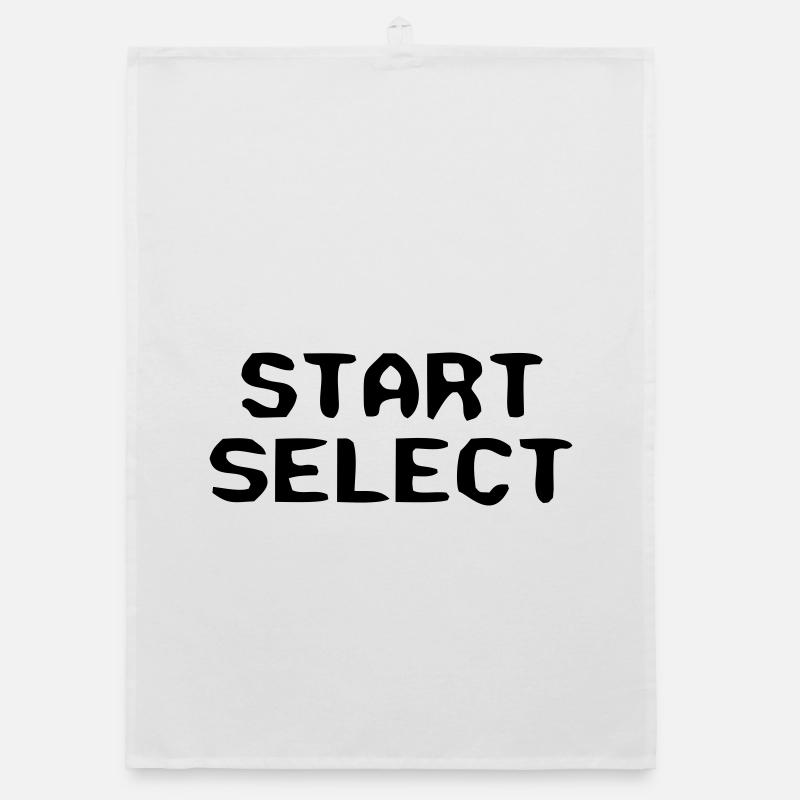 Start Select 8-Bit Text Organic Geschirrtuch