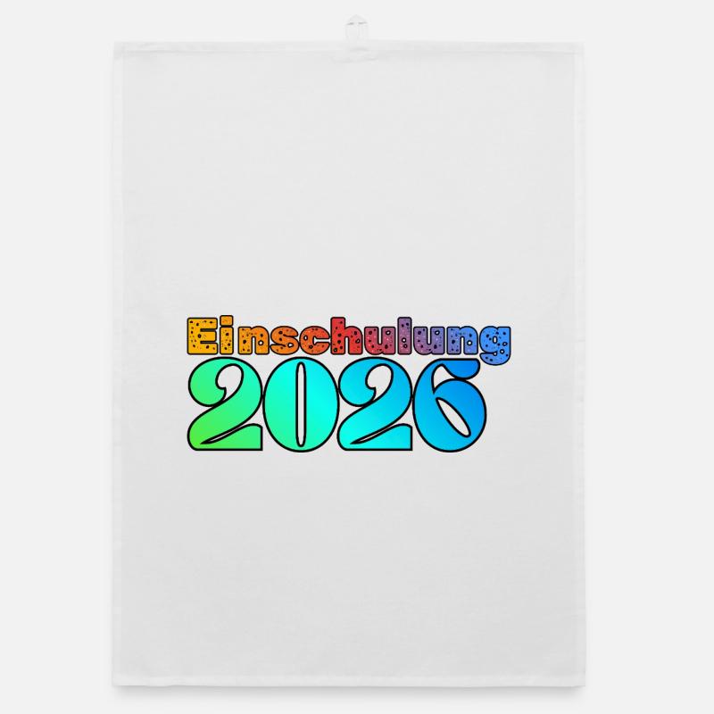 Einschulung 2026 - Erster Schultag! Organic Geschirrtuch