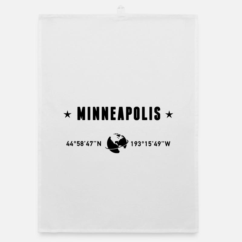 Minneapolis Minnesota Coordinates Planet Earth Organic dish towel