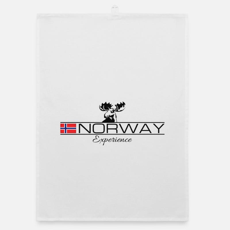 Norway Experience Elch Moose Design Organic Geschirrtuch